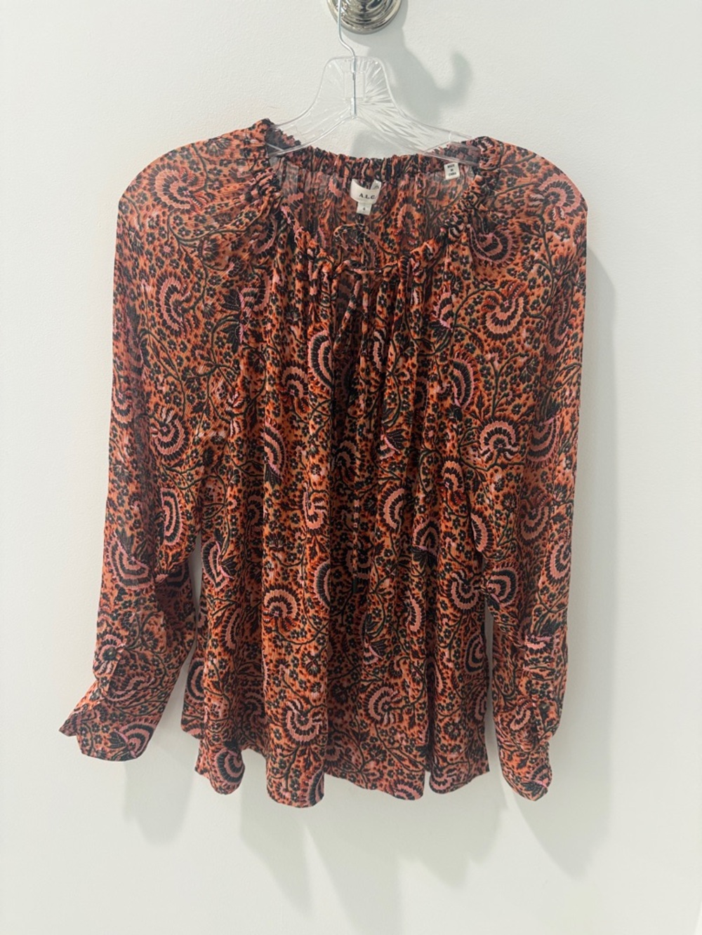 A.L.C. Silk Long Sleeve Blouse - Size 6
